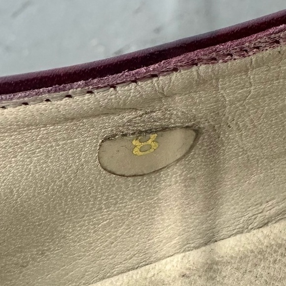 John Fluevog Dark Red Leather Chunky Block Heel Loafer Size 8 - Picture 10 of 11